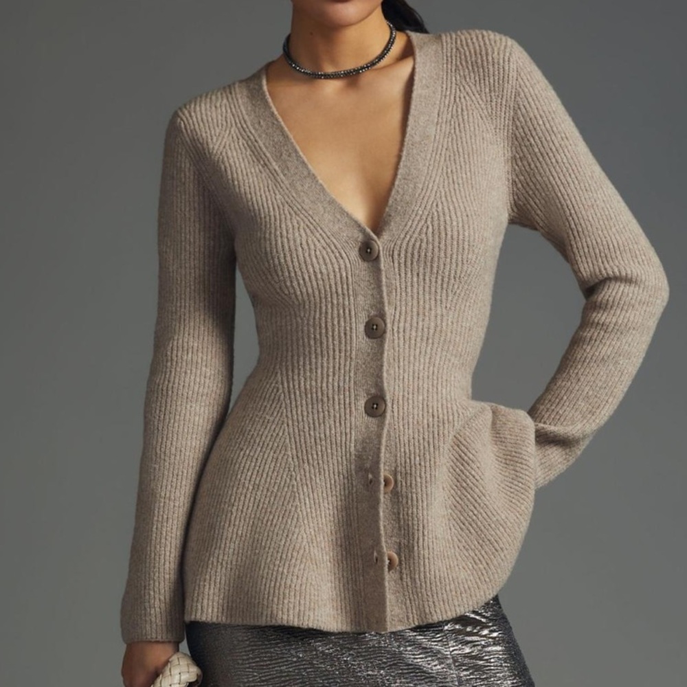 Anthropologie Maeve Hourglass Cardigan Wool Blend Sweater Size 3X